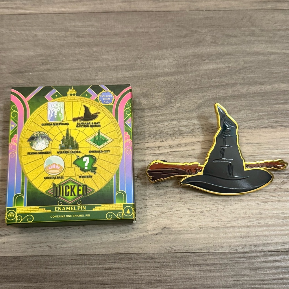 Universal Studios Wicked Elphaba’s Hat and Flying Broom Pin